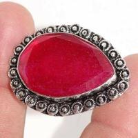 Rub 887c bague ethnique medievale t55 rubis 12gr cachemire 20x30mm bijou argent 925 achat vente