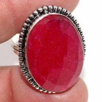 Rub 889a bague ethnique medievale t57 rubis 11gr cachemire 20x30mm bijou argent 925 achat vente