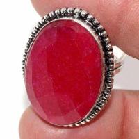 Rub 889b bague ethnique medievale t57 rubis 11gr cachemire 20x30mm bijou argent 925 achat vente