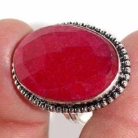 Rub 889c bague ethnique medievale t57 rubis 11gr cachemire 20x30mm bijou argent 925 achat vente