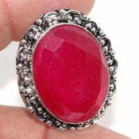 Rub 890a bague ethnique medievale t59 rubis 12gr cachemire 20x30mm bijou argent 925 achat vente