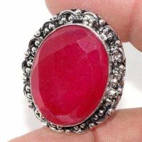 Rub 890b bague ethnique medievale t59 rubis 12gr cachemire 20x30mm bijou argent 925 achat vente