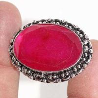 Rub 892c bague ethnique medievale t56 rubis 11gr cachemire 20x30mm bijou argent 925 achat vente