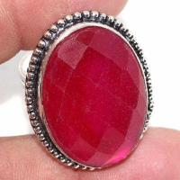 Rub 893a bague ethnique medievale t54 rubis 12gr cachemire 20x30mm bijou argent 925 achat vente