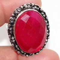 Rub 894a bague ethnique medievale t61 rubis 12gr cachemire 20x30mm bijou argent 925 achat vente