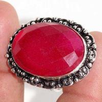 Rub 894c bague ethnique medievale t61 rubis 12gr cachemire 20x30mm bijou argent 925 achat vente