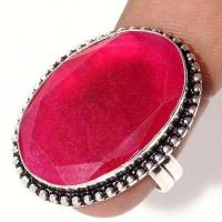 Rub 895c bague ethnique medievale t56 rubis 9gr cachemire 20x30mm bijou argent 925 achat vente