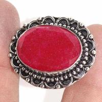 Rub 899c bague ethnique medievale t59 rubis 10gr cachemire 18x24mm bijou argent 925 achat vente