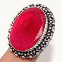 Rub 901a bague ethnique medievale t60 rubis 12gr cachemire 20x30mm bijou argent 925 achat vente