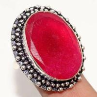 Rub 901b bague ethnique medievale t60 rubis 12gr cachemire 20x30mm bijou argent 925 achat vente