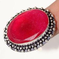 Rub 901c bague ethnique medievale t60 rubis 12gr cachemire 20x30mm bijou argent 925 achat vente