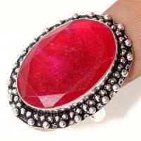 Rub 902c bague ethnique medievale t62 rubis 13gr cachemire 18x28mm bijou argent 925 achat vente