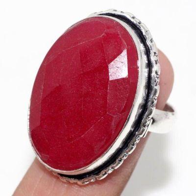 Rub 906a bague medievale t58 rubis 13gr cachemire ovale 20x30mm bijou argent 925 achat vente