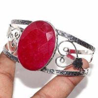 Rub 907a bracelet torque rubis 30x40mm 37gr cachemire bijou ethnique achat vente argent 925