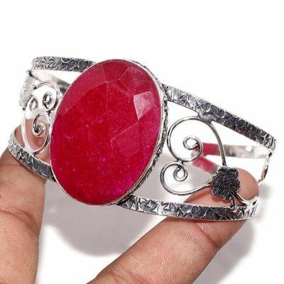 Rub 907a bracelet torque rubis 30x40mm 37gr cachemire bijou ethnique achat vente argent 925