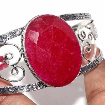 Rub 907c bracelet torque rubis 30x40mm 37gr cachemire bijou ethnique achat vente argent 925