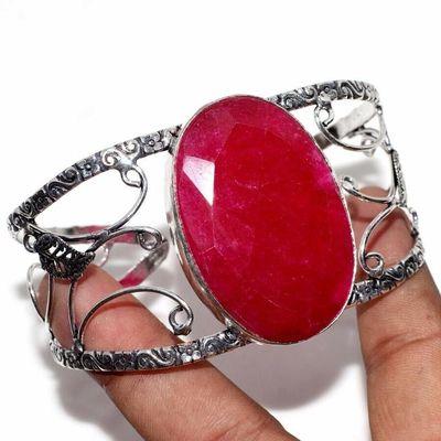 Rub 908b bracelet torque rubis 32x48mm 44gr cachemire bijou ethnique achat vente argent 925