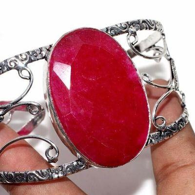 Rub 908c bracelet torque rubis 32x48mm 44gr cachemire bijou ethnique achat vente argent 925