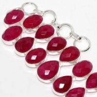 Rub 910b bracelet 14xrubis 12x20mm 53gr bijou ethnique vente argent 925