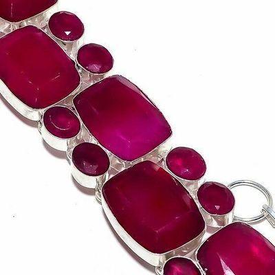Rub 920c bracelet 15xrubis 18x25mm 50gr bijou ethnique achat vente argent 925 