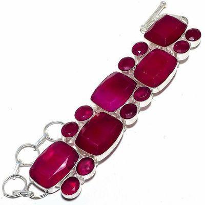 Rub 920c bracelet 15xrubis 18x25mm 50gr bijou ethnique achat vente argent 925 
