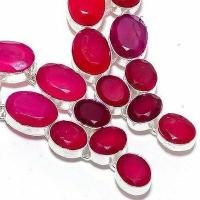 Rub 929c collier parure rubis 10x15m 75gr bijou ethnique achat vente argent 925 