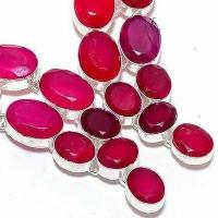 Rub 929c collier parure rubis 10x15m 75gr bijou ethnique achat vente argent 925