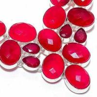 Rub 930c collier parure rubis grenat 10x15m 60gr bijou ethnique achat vente argent 925 