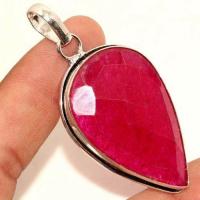 Rub 933a pendentif pendant rubis 26x42mm grenat 14gr argent 925 achat vente