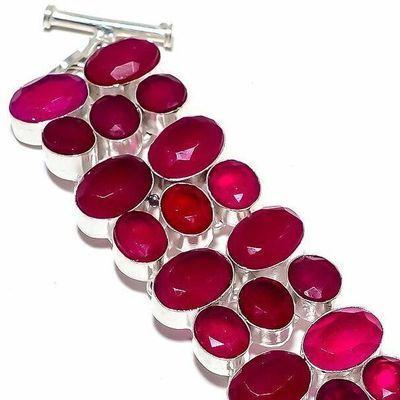 Rub 938b bracelet torque rubis 10x15mm 46gr cachemire bijou ethnique achat vente argent 925