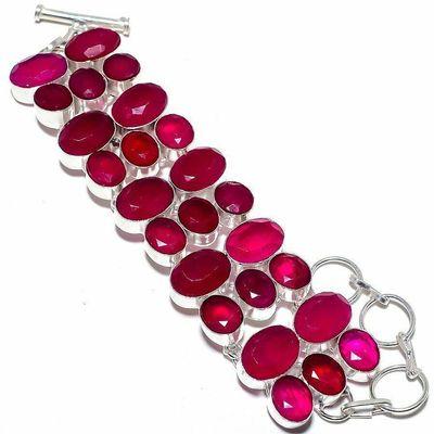 Rub 938d bracelet torque rubis 10x15mm 46gr cachemire bijou ethnique achat vente argent 925