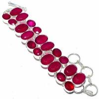 Rub 939a bracelet torque rubis 10x15mm 43gr cachemire bijou ethnique achat vente argent 925