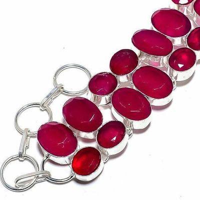 Rub 939b bracelet torque rubis 10x15mm 43gr cachemire bijou ethnique achat vente argent 925