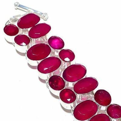 Rub 939c bracelet torque rubis 10x15mm 43gr cachemire bijou ethnique achat vente argent 925