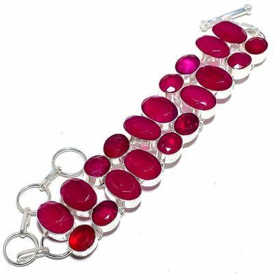 Rub 939d bracelet torque rubis 10x15mm 43gr cachemire bijou ethnique achat vente argent 925