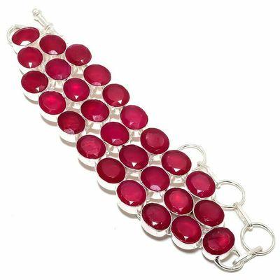 Rub 940a bracelet torque rubis 10x15mm 43gr cachemire bijou ethnique achat vente argent 925