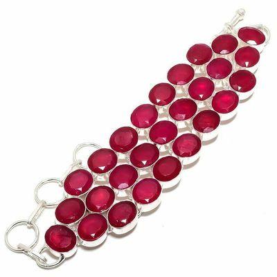 Rub 940d bracelet torque rubis 10x15mm 43gr cachemire bijou ethnique achat vente argent 925