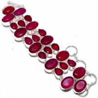 Rub 941a bracelet torque rubis 10x15mm 43gr cachemire bijou ethnique achat vente argent 925