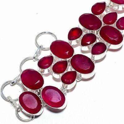 Rub 941b bracelet torque rubis 10x15mm 43gr cachemire bijou ethnique achat vente argent 925