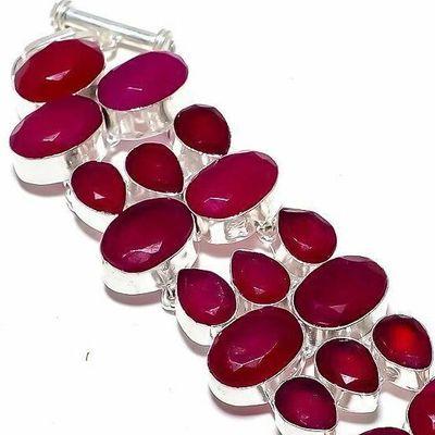 Rub 941c bracelet torque rubis 10x15mm 43gr cachemire bijou ethnique achat vente argent 925