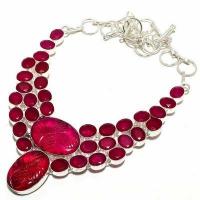 Rub 944d collier parure rubis 30x25m 74gr cachemire bijou ethnique achat vente argent 925 