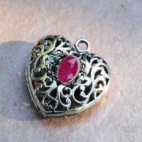 Rub 953b pendentif coeur pendant rubis achat vente bijou argent 925