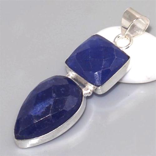 Sa 0305b pendentif saphir cachemir argent 925 achat vente 1