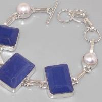 Sa 0311b bracelet saphir perle cachemir argent 925 achat vente