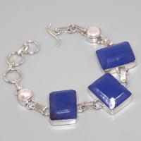 Sa 0311c bracelet saphir perle cachemir argent 925 achat vente