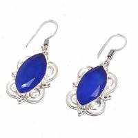 Sa 0427b boucles oreilles saphir 12x22mm 10gr achat vente bijou ethnique argent 925