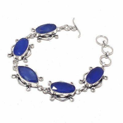 Sa 0443b bracelet saphir 20x10mm 24gr achat vente bijou ethnique argent 925