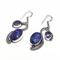 Sa 0459b boucles oreilles saphir amethyste 15gr 12x18mm achat vente bijou argent 925