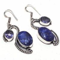 Sa 0459c boucles oreilles saphir amethyste 15gr 12x18mm achat vente bijou argent 925