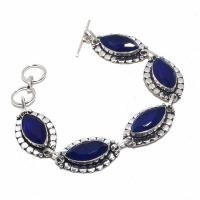 Sa 0464d bracelet saphir bleu cachemire 24gr 10x20mm achat vente bijou ethnique argent 925